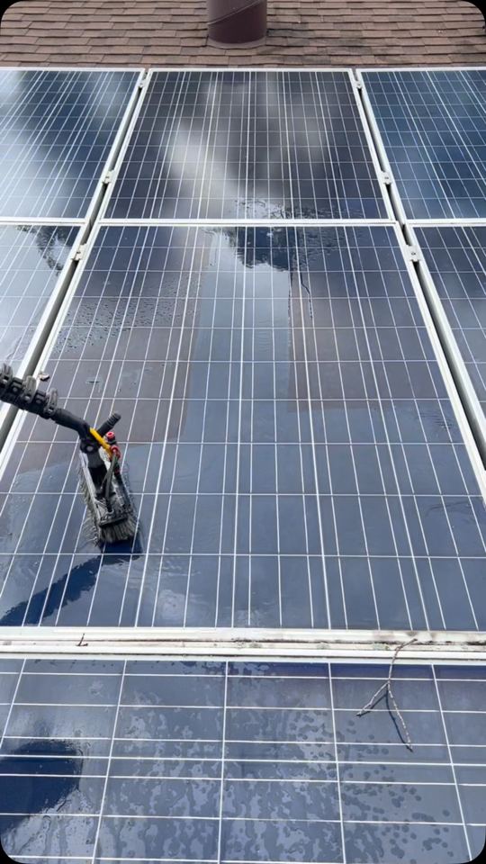 Solar panel cleaning!