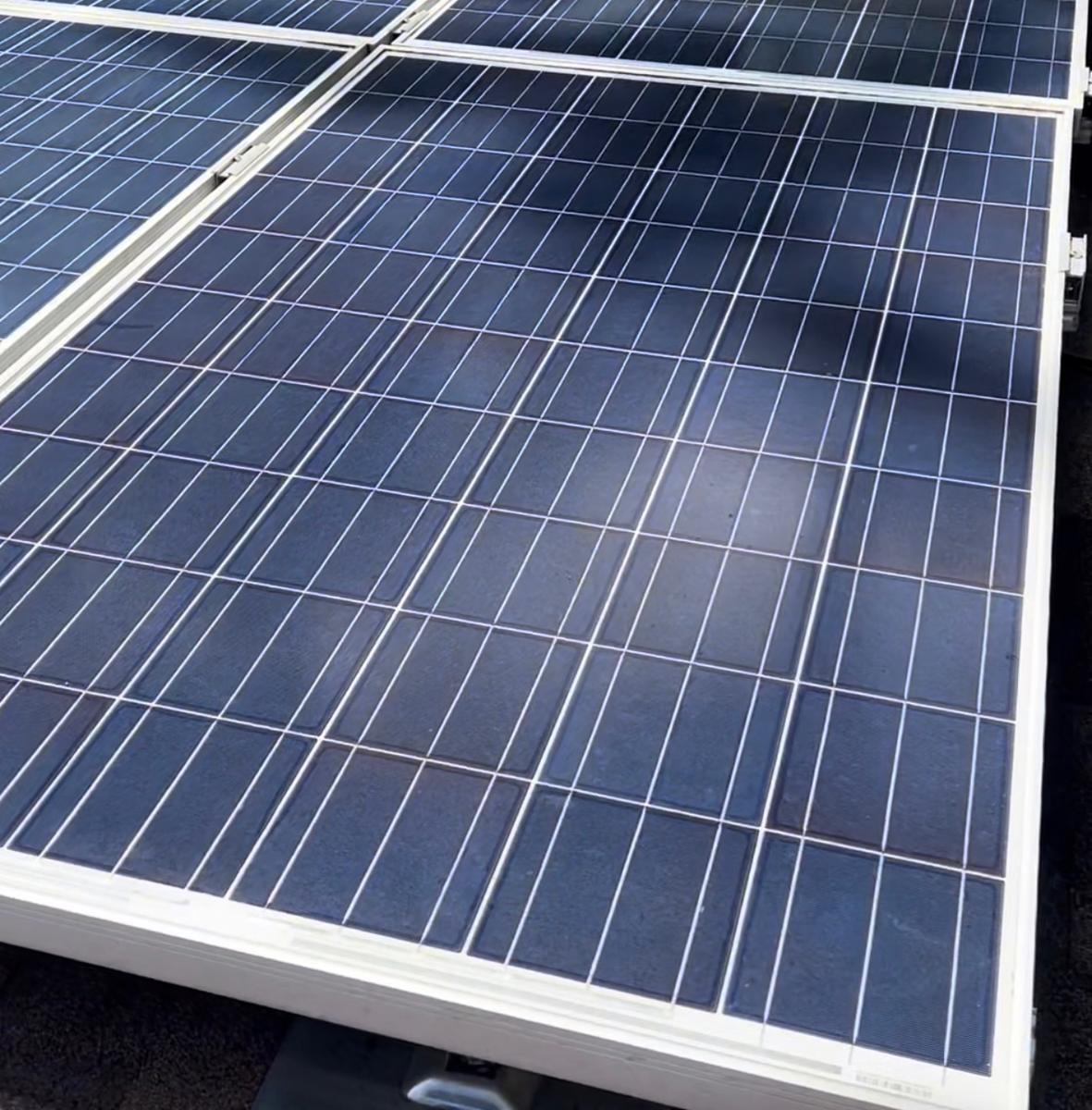 Solar panels after cleaning